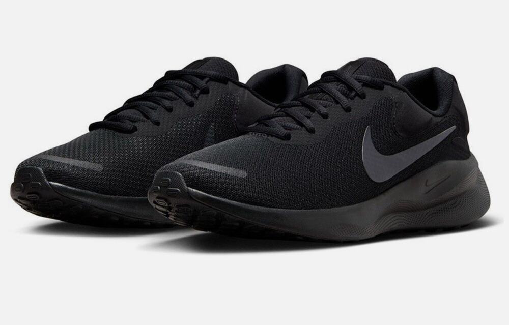 Nike Revolution 7 Men's Road Running Shoes Color: Black/Off Noir Size 12